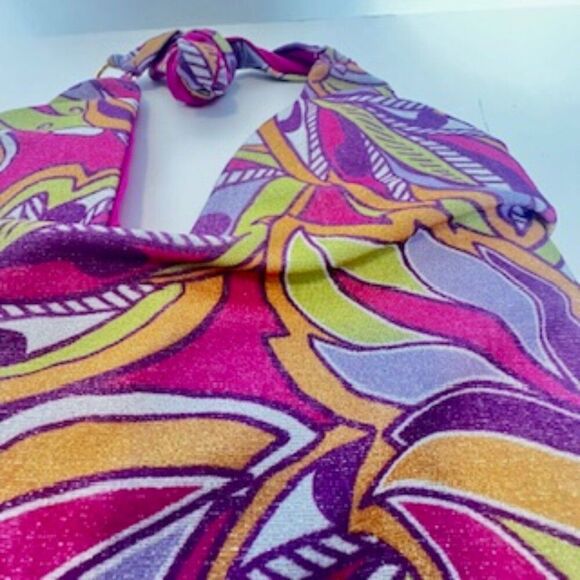 Becca by Rebecca Virtue 1 piece plunge neckline swimsuit tank shimmer poolside - Picture 4 of 9